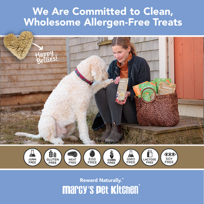 All-Natural Peanut Butter Dog Treats - Homemade-All Natural Dog Treats for Digestive Help - Gluten Free Healthy Human Grade Dog Biscuits for Sensitive Stomachs- USA Made